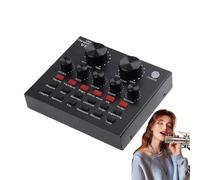 Live Broadcast Sound Card, V8 Sound Card - Sound Effects Machine - Multiple Sound Effects Ambient Sounds Wireless Audio Equipment, Audio Interface Sound Card for Live Podcasting