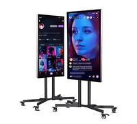 Live Broadcast Streaming Screen - Digital Smartboard with Movable Bracket for Live Streaming, Digital Signage, and Advertising Solutions - All-in-One Display Player