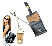 Live by Fear Of Cooking, Keep In View For Earphone Leather Earphone Earphone Sleeve Guard | Keychain Pendant Protector for Handbag, Bag, Backpack &