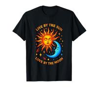 Live by The Sun Love by The Moon - Celestial Art T-Shirt