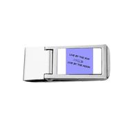 Live by The Sun/Moon Art Deco Fashion Slim Money Clip Stainless Holder Pocket Wallet
