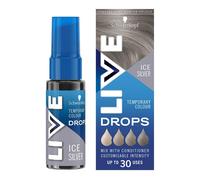 LIVE Colour Drops Ice Silver Temporary Hair Dye 30ml, Lasts 212 Washes