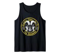 Live Deliciously - Vintage Cartoon Goat - Black Phillip Tank Top