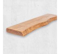 Live Edge Chunky Rustic Floating Shelf 6x2, Natural Oak, 90cm