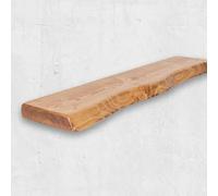 Live Edge Rustic Floating Shelf 6x1.5 inches, 160cm long - Natural Oak Finish Reclaimed Wood Floating Shelves for Wall Decor, Rustic Wooden Shelves for Bedroom, Living Room, Kitchen, or Bathroom