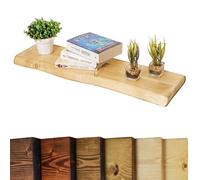 Live Edge Rustic Floating Shelf 6x2 inches, 80cm long - Natural Oak Finish Reclaimed Wood Floating Shelves for Wall Decor, Rustic Wooden Shelves for Bedroom, Living Room, Kitchen, or Bathroom