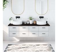 vidaXL Bathroom Countertop Light Brown 60x50x(2-6) cm Treated Solid Wood