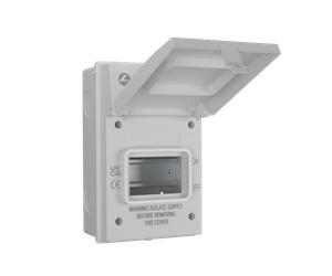 LIVE Electrical AGU0465 4 Way IP65 Weatherproof White Metal Garage Unit Empty Enclosure