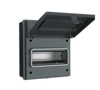 LIVE Electrical AGU0865/G 8 Way IP65 Weatherproof Grey Metal Garage Unit Empty Enclosure