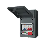 LIVE Electrical AGU5-SR/G 5 Way IP65 Grey Metal Garage/EV Charging Unit with 100 Main Switch, 40A Type A SP RCBO B Curve & 20/40kA DP Type 2 SPD