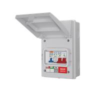 LIVE Electrical AGU5-SR/W 5 Way IP65 White Metal Garage/EV Charging Unit with 100 Main Switch, 40A Type A SP RCBO B Curve & 20/40kA DP Type 2 SPD