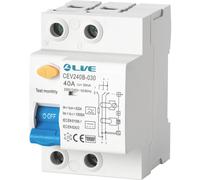 LIVE Electrical CEV225B-030 2 Pole 3 Module 25A 30mA Type B RCCB