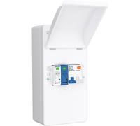 LIVE Electrical EMU4-SNR 4 Way IP40 Metal EV Charging Unit with 40A Type A DP RCBO C Curve & 20/40kA 1P+N Surge Protective Device