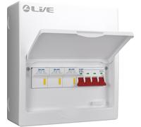 LIVE Electrical LSFS125 Three Phase Metal Fused Switch c/w 4P 125A Main Switch & 3x125A Fuse Holders