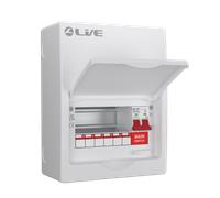 LIVE Electrical LSMC08/100 8 Module Metal Clad Consumer Unit c/w 100A Main Switch (6 Usable Way)
