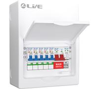 LIVE Electrical LSMC08SRN/100 8 Way Metal Populated SRN Consumer Unit with 100A Main Switch, 20/40kA SPD & 5 RNC DP RCBOs