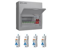 LIVE Electrical LSMC10M-SP 7 Usable Way 20/40kA T2 SPD Metal Consumer Unit & 4 AMR Type A Bi-Directional RCBOs