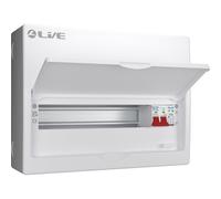 LIVE Electrical LSMC16S-SP 16 Module Metal Clad Consumer Unit c/w 100A Main Switch +20/40kA SPD (13 Usable Way)