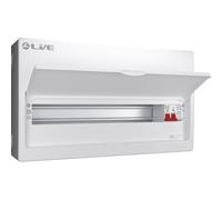 LIVE Electrical LSMC22S-SP 22 Module Metal Clad Consumer Unit c/w 100A Main Switch +20/40kA SPD (19 Usable Way)