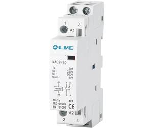 LIVE Electrical MAC2P20 2 Pole 20A Modular AC Contactor