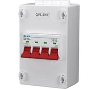 LIVE Electrical PEN4100D 4 Way IP20 Plastic Enclosure with 100A 4P Main Switch (Double Terminal)