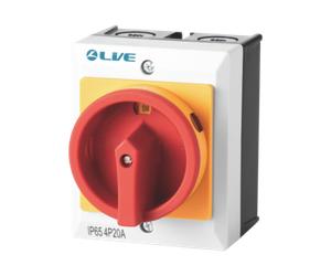 LIVE Electrical RI420 4 Pole 20A AC IP65 Weatherproof Rotary lsolator Switch