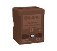 LIVE Electrical TB5P100-BROWN 5 Way 100A Rated Terminal Block Brown, Terminal Capacity up to 35mm2