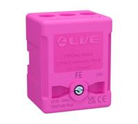 LIVE Electrical TB5P100-PINK 5 Way 100 Terminal Block Pink, Terminal Capacity up to 35mm2
