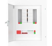 LIVE Electrical TPN06-125S TPN06-125S 6 Way TP&N Distribution Board with 4 Pole 125A Main Switch Incomer & 20/40kA DP SPD
