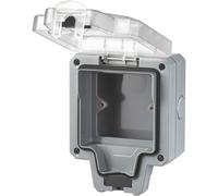 LIVE Electrical WP1G13A-B Weatherproof IP66 13A 1 Gang Empty Enclosure