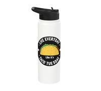 Live Everyday Like It's Taco Tuesday Stainless Steel Insulated Water Bottle