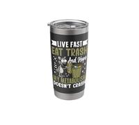 Live Fast Eat Trash and Hope My Metabolism Doesn't Crash Stainless Steel Insulated Tumbler