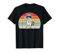 Live Fast Eat Trash Cool Raccoon Retro T-Shirt
