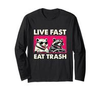 Live-Fast Eat Trash Driving Car Raccoon Living The Life Long Sleeve T-Shirt