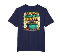 Live Fast Eat Trash Raccoon Dumpster Diving Funny T-Shirt, Men's Big and Tall, Navy, 2X Tall