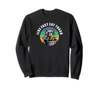 Live Fast Eat Trash Raccoon Mischief Urban Wildlife Sweatshirt