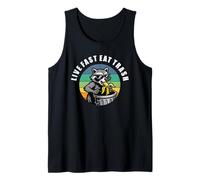 Live Fast Eat Trash Raccoon Mischief Urban Wildlife Tank Top