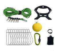 Live Fish Buckle Lock Fishing Gear 510m with Stainless Steel Hooks, Anti Entanglement Rotation Ring, and Float Ball for Easy Fish Management (5m + 12 buckles)
