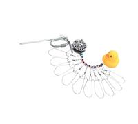 Live Fish Holder Stringer with Stainless Steel Chain and Reel Tackle Fishing Holder Buckle Set with Reel