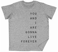 Live Forever Grey Kid's Boys Girls T-Shirt Tee Unisex
