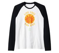 Live Free and High Cannabis Stoner Raglan Baseball Tee