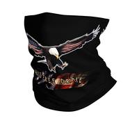 Live Free Or Die America Flag With Bald Eagle Unisex Neck Gaiter Warm Neck Warmer Multifunctional Face Covering Scarf For Cycling Skiing Motorcycle Outdoor