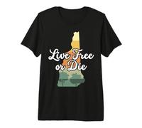 Live Free Or Die Retro New Hampshire Nature Vintage Premium T-Shirt