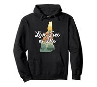 Live Free Or Die Retro New Hampshire Nature Vintage Pullover Hoodie