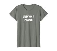 Live from a Prayer T-Shirt, Women, Olive Heather, Large