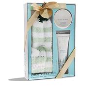 Live Green Bath and Body Gift Set, Foot Spa Set with Fuzzy Socks, Lotion and Scrub (Wintermint)
