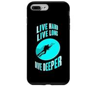 Live Hard Love Long Dive Deeper - Scuba Dive - Scuba Diver Case for iPhone 7 Plus/8 Plus
