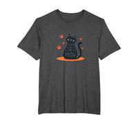 Live in The Meow Cat Lover Paw Print Whimsical T-Shirt, Men's Big and Tall, Dark Heather Grey, 6X Tall