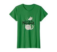 Live in The Meowment: Cute Cat Lover Word Game T-Shirt, Women, Kelly Green, L