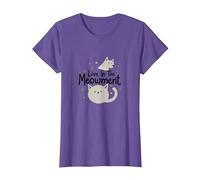 Live in The Meowment: Cute Cat Lover Word Game T-Shirt, Women, Purple Heather, M